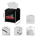 thumbnail image 3 of FUIALDOLG PU Leather Tissue Box Cover Square - Truck Christmas Tissue Cube Box Holder with Bottom Belt, Decorative Organizer for Vanity Toilet Night Stand Table Office Car, 3 of 7