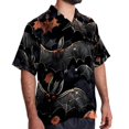 thumbnail image 2 of Bats Men's Hawaiian Button Down Short Sleeve Casual Printed Summer Beach Unisex Shirt, 2 of 6