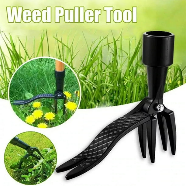 Weed Picker, Stand Up Weed Removal Tool,Black Aluminum Lever Head Weed