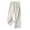 White-01, variant on REALiKUN Cotton Linen Pants Women Elastic High Waist Straight Leg Lounge Pants Casual Slacks Summer Trouser with Pockets