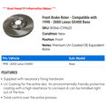 thumbnail image 2 of Front Brake Rotor - Compatible with 1998 - 2000 GS400 Base 1999, 2 of 2