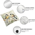 thumbnail image 4 of ARISTURING  Spring Summer Birds Decorative Throw Pillow Covers 2pcs Chickadee Goldfinch Bluebird Porch Outdoor Home Decor, Sparrow Branches Vintage Couch Cushion Case, 4 of 6