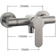 thumbnail image 4 of Stainless Steel Wall-mounted Shower Mixer Tap With Single Lever Control Ceramic Cartridge, 4 of 4