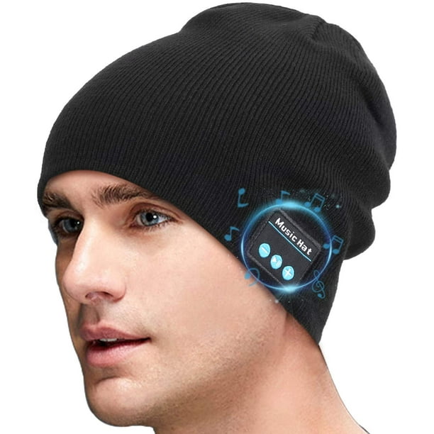 SMINKER Bluetooth Bonnet Chapeau V5.0 Stéréo Unisexe Crâne Tricot Cap Sans  Fil Hiver Tricot Chapeaux Courir Casque Cap Musique 
