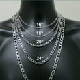 thumbnail image 3 of Cadenas Figaro Collares De Acero Inoxidable Para Mujer Hombre Ninos, 3 of 14
