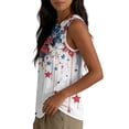 thumbnail image 5 of Fewfanhot Women's Clothing 4th of July Tank Top Patriotic American Flag Sleeveless Pleated Front Loose Top, 5 of 6