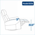 thumbnail image 6 of Recliners: Manual Swivel Rocker Fabric Recliner, Navy Blue Living Room Chair | Navy Blue | Metal Base, 6 of 15
