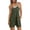 Army Green #002, variant on Summer Rompers for Women Spaghetti Strap Shorts Casual Sleeveless Vacation Shorts Rompers with Pockets, S