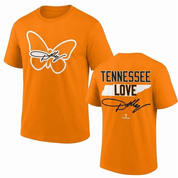 Dolly Tennessee Volunteer Tribute Butterfly T-Shirt