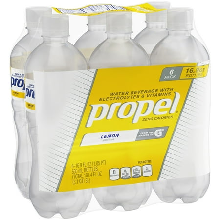 Propel Water, Lemon, 16.9 Fl Oz, 6 Ct - Walmart.com