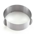 thumbnail image 1 of Adjustable Cake Mold Round Cake Mold 255g Adjustable Brand New Diameter 16cm-30cm High Quality Stainless Steel, 1 of 8