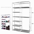 thumbnail image 6 of Zimtown Double Row 9 Lattices Portable Shoe Cabinet 6 Tiers Entryway Shoe Rack Shoe Shelf Shoe Tower Stand Closet Storage Organizer Space Saving, Multiple Colors, 6 of 7