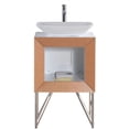 thumbnail image 2 of Maxi 30" Bathroom Vanity Set Natural Oak And Chrome Legs With Vessel Sink, 2 of 7