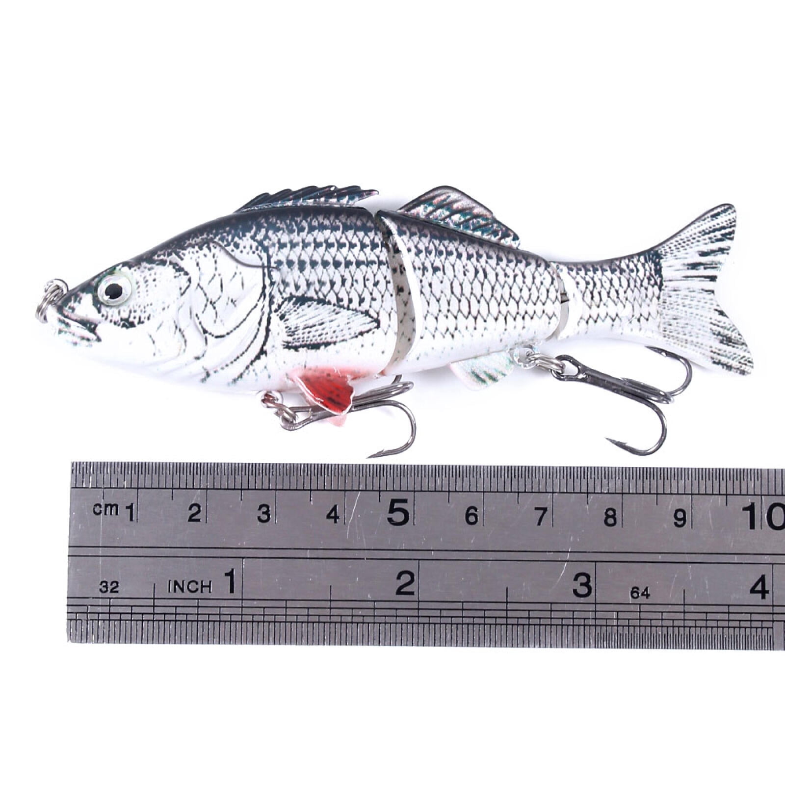 HENGJIA Fishing Lures, 5pcs Large Multi Jointed Fish Fishing Kits Slow Sinking Lifelike Swimbait Freshwater and Saltwater for Trout Bass Lures, 3.94"/0.63oz