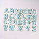 thumbnail image 1 of Parches de letras de chenilla, 26 piezas, parches de letras de chenilla con brillo autoadhesivos, parches iniciales de chenilla para bricolaje, teléfono móvil, mochilas, sombreros, jeans (azul lago), 1 of 5