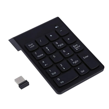 2.4G New Pro Wireless Ultra Slim Numeric Keypad 18 Keys With Mini USB Receiver Auto Sleep