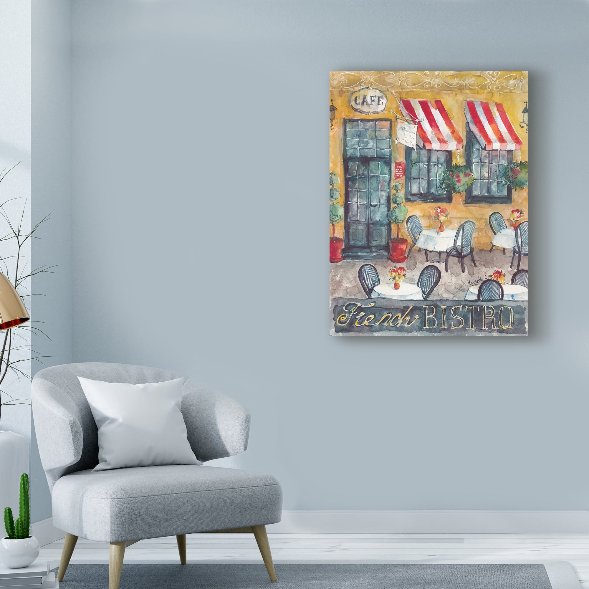 Trademark Fine Art 'French Bistro' Canvas Art by Marietta Cohen Art And Design