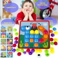 thumbnail image 2 of Kids DIY Button Art Toy  Educative Button Pegboard Interactive Mushrooms Nails Board Creativity Development DIY Pegboard Puzzles Set, 2 of 9