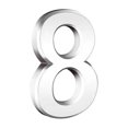 thumbnail image 1 of Números de casa modernos Keeplus de 3 pulgadas, plateados, para buzón, del 0 al 9, autoadhesivos, para puerta de calle, dirección de casa, de metal, para letreros exteriores o interiores, fáciles de, 1 of 5