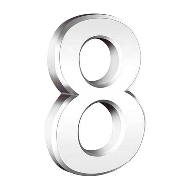 Números de casa modernos Keeplus de 3 pulgadas, plateados, para buzón, del 0 al 9, autoadhesivos, para puerta de calle, dirección de casa, de metal, para letreros exteriores o interiores, fáciles de