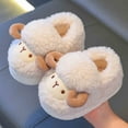thumbnail image 2 of Jkety Indoor Shoes for Kids Shoes For Boys And Girls Childrens Girl Cotton Slippers Cute Cartoon Cat Ear Warm Indoor Non Cotton Slippers White,1, 2 of 7