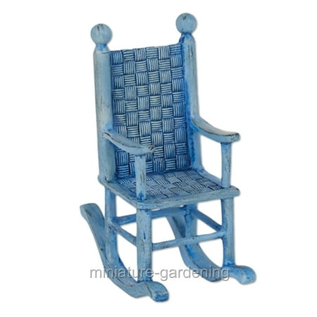 Belle Fairy Castle - Studio M Merriment Mary Engelbreit Fairy Garden - Mini Blue Rocking Chair