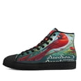 thumbnail image 3 of Cardinal Cardinals Appear When Angels Are Near High Top Canvas Shoes Sneakers Black Size 9.5, 3 of 7
