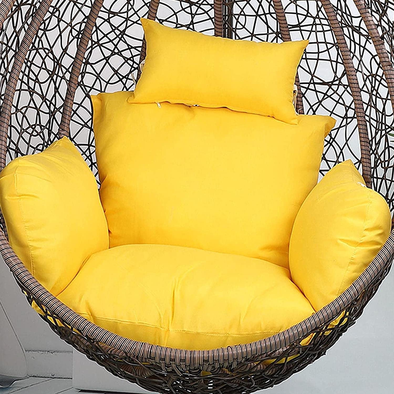 Hanging Chair Deep Seat Cushion Set Iluded Headrest and Armrest Soft