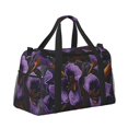 thumbnail image 2 of Honeii Ornate Purple Floral Vase Print Gym Bag,Carry on Weekender Overnight Bag, Travel Duffel Bags, Personal Item Travel Bag,Tote Bag,Workout Dance Bag, 2 of 7