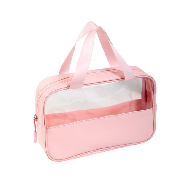 Set de neceseres de viaje rosas para mujer y niña. Pequeños neceseres de cosméticos con cremallera. Neceser de viaje portátil. Neceser de maquillaje para viajar