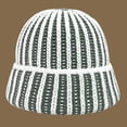 thumbnail image 3 of CoCopeaunts Two-Colors Striped Bucket Hat Color Knitted Fisherman Cap Warm Thickening Fashion Casual Women's Autumn Winter Hats, 3 of 8