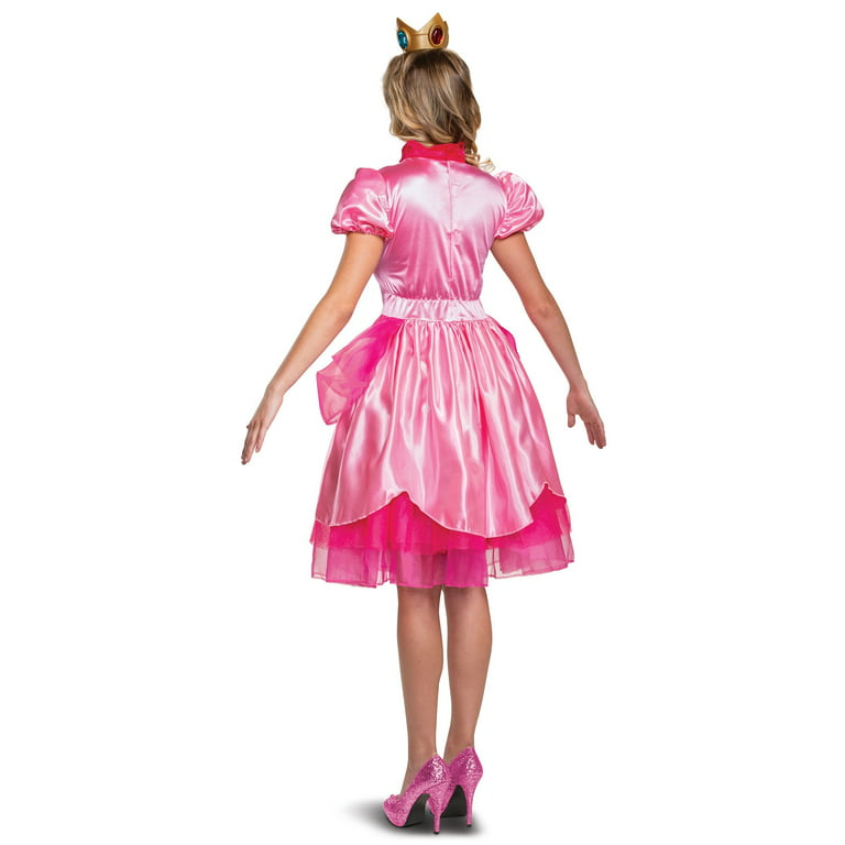 Super Mario Princess Peach Dress Costume Set Women Carnival Cosplay  Halloween UK