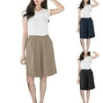 thumbnail image 5 of Sngxgn Women's High Waisted Shorts with Pockets Workout Long Shorts for Women(Khaki,L), 5 of 5