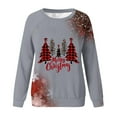 thumbnail image 4 of Hoodless Sweatshirt for Women Fashion Casual Christmas Print Round Neck Loose Long Sleeve T Shirt Sweatshirt, 4 of 4
