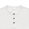 thumbnail image 6 of CQONEPT Men's Henley Shirts Short Sleeve Shirts for Men Casual Mens Summer Loose Beach Breathable Shirt White S, 6 of 6