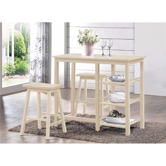 Ensemble de Comptoir Spacieux, Blanc, Lot de 3 Pcs