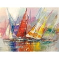 thumbnail image 3 of Florio, Luigi 14x12 Black Modern Framed Museum Art Print Titled - Vele riflesse, 3 of 5