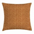 thumbnail image 1 of Earth Tones Throw Pillow Cushion Cover, Giraffe Skin Background African Safari Animal Savannah Inspired Design, Decorative Square Accent Pillow Case, 24 X 24 Inches, Cinnamon and Beige, by Ambesonne, 1 of 2