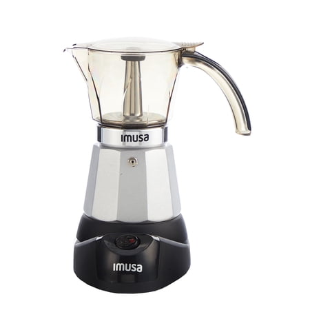 IMUSA 6 or 3cup Electric Espresso Maker, Silver