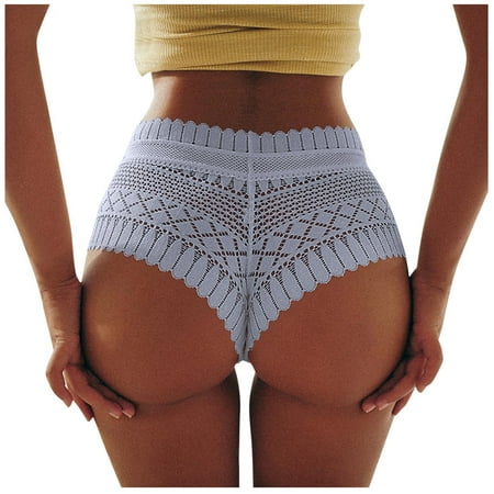 Sehao High Rise Underwear Women Lace Panties Women Panties High Waist Plus Size Female Sexy Underwear Lift Lingerie Seamless Briefs Underpants Breech Polyester