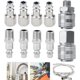 thumbnail image 1 of 10 piezas de acoplador rápido de compresor, acoplador BSP de 1/4" para accesorios de manguera de compresor de aire comprimido Tuayn, conector macho hembra, 1 of 4