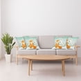 thumbnail image 4 of Ambesonne Fox Throw Pillow Cover 4 Pack, Red Fox Winter Forest Xmas, 18", Almond Green Orange, 4 of 5