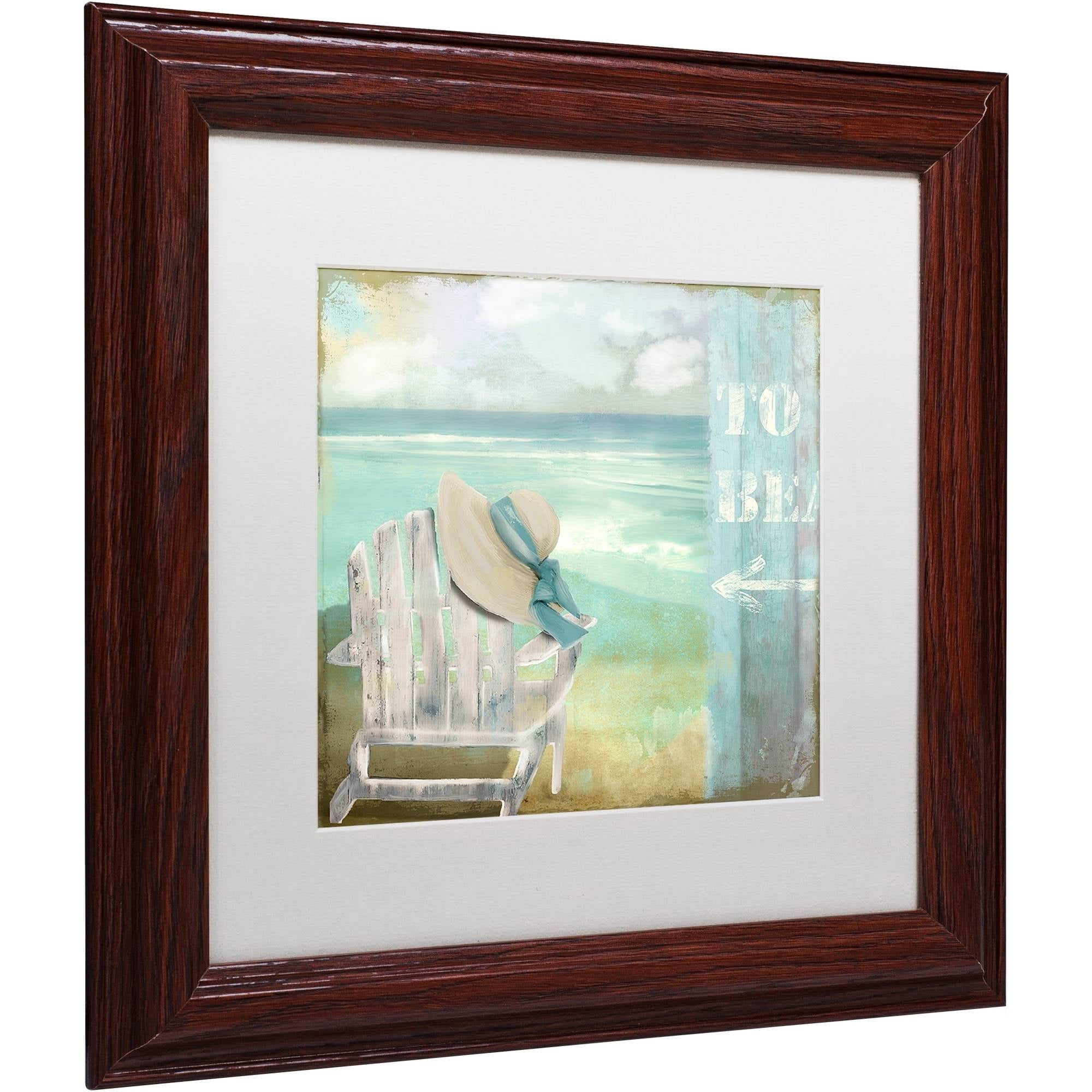 Trademark Fine Art "By the Sea I" Canvas Art by Color Bakery White Matte, Wood Frame