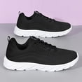 thumbnail image 4 of Men's Casual Sneakers, Men's Knit Running Shoes - Breathable Lightweight EVA Sole, Low-Top Design for Gym, Jogging & Secure Lacing, Black, Fitness Shoes Daily Wear - All-Season C/Comfortable Sneakers, 4 of 9