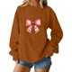 thumbnail image 4 of TaTaai Women's Valentine Bow Heart Print Sweatshirt, Cute Loose Pullover Top, Romantic Christmas Date Night Blouse, Soft Long Sleeve Casual Wear Gift, 4 of 4