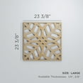 thumbnail image 3 of Ekena Millwork 23 3/8"W x 23 3/8"H x 1/4"T Large Garland Decorative Fretwork Wood Wall Panels, Hickory, 3 of 18