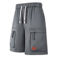 thumbnail image 5 of Havenre Mens Cargo Twill Cargo Shorts Lightweight Drawstring Stretch Elastic Waist Casual Knee Length Work Short with Multi-Pockets Gray XXL, 5 of 10