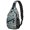 Boston Terrier and Sun Gray Pattern, variant on French Bulldog Multicolor Pattern Sling Backpack, Unisex Hiking Chest Pack with Side Mesh Pockets, Earphone Hole Port Gift Ideas for Travel Shopping Commuting