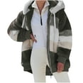 thumbnail image 2 of Puntoco Mujer Plus Tamaño Invierno Cálido Felpa Suelta Cremallera Chaqueta Con Capucha Abrigo Puntoco Puntoco-1711, 2 of 6