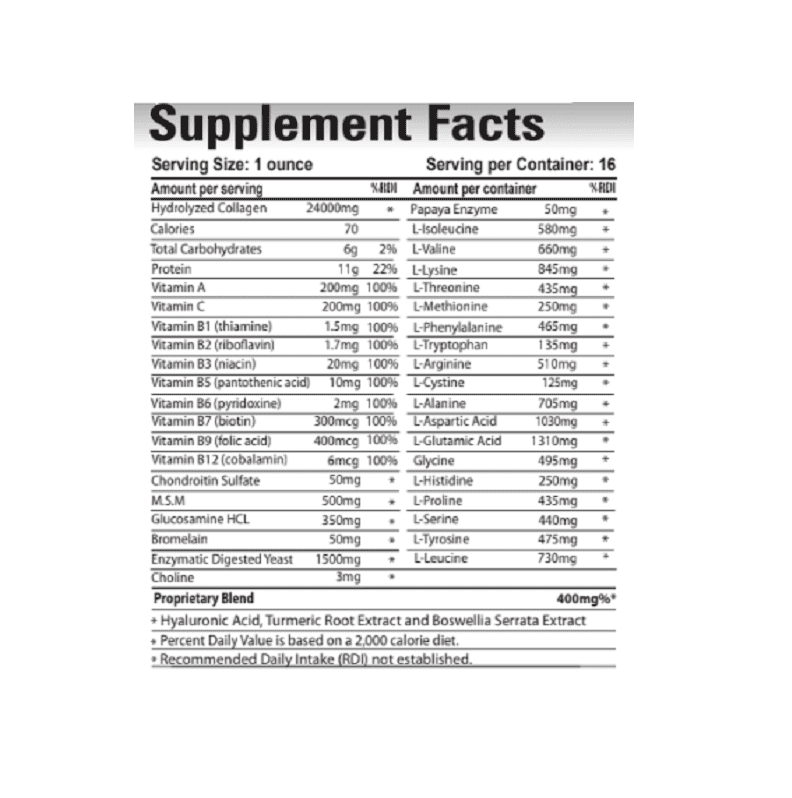 Collagen Complex Hydrolyzed - 1Lb. (16oz.) Powder - Nourishes and Revitalizes Your Body - 100% Natural Improved Formula.